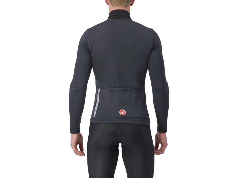 Castelli Entrata Long Sleeve Thermal Jersey in Belgian Blue/Silver Grey-1