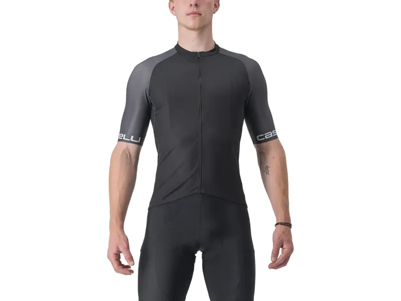 Balfes Bikes Castelli Entrata VI Short Sleeve Jersey in Black/Grey | Free postage over £30, £10 off first order, price match & 0% finance.