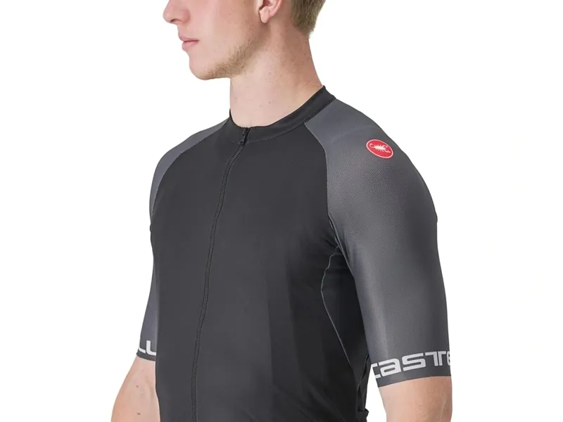 Castelli Entrata VI Short Sleeve Jersey in Black/Grey-2