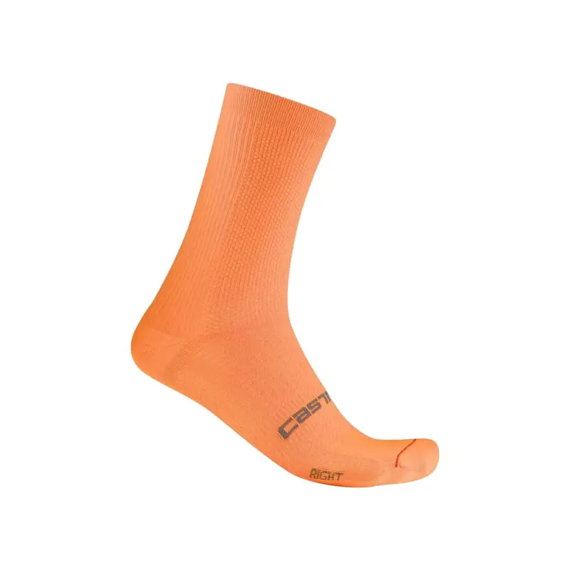 Balfes Bikes Castelli Espresso 18 Socks in Vivid Orange | Free postage over £30, £10 off first order, price match & 0% finance.