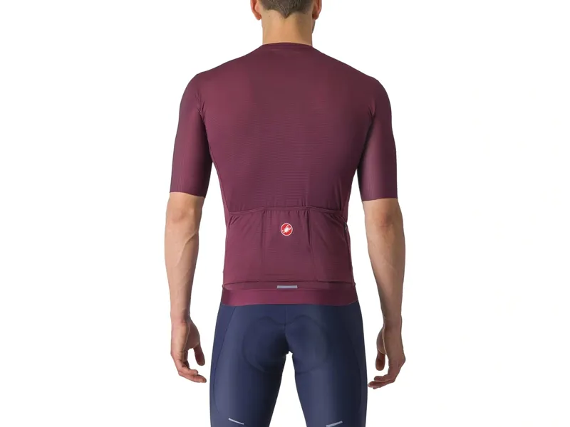 Castelli Espresso Short Sleeve Jersey in Bordeaux/Silver Moon-1