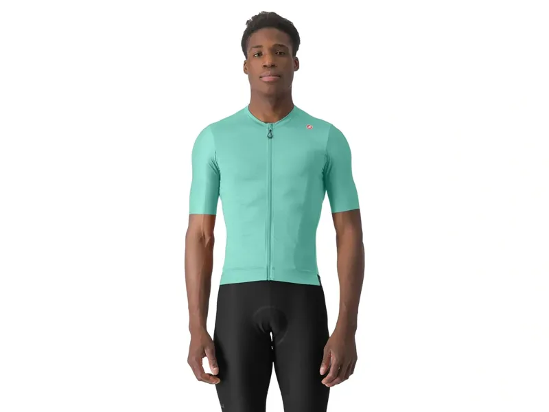 Castelli Espresso Short Sleeve Jersey in Pool Blue/Dark Grey