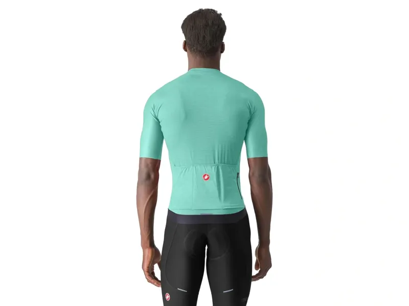 Castelli Espresso Short Sleeve Jersey in Pool Blue/Dark Grey-1