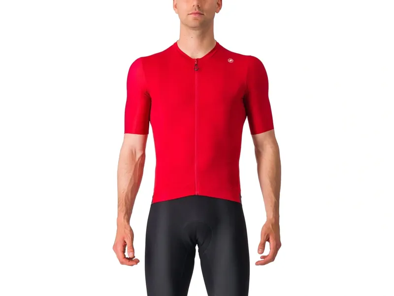 Castelli Espresso Short Sleeve Jersey in Rich Red/Bordeaux