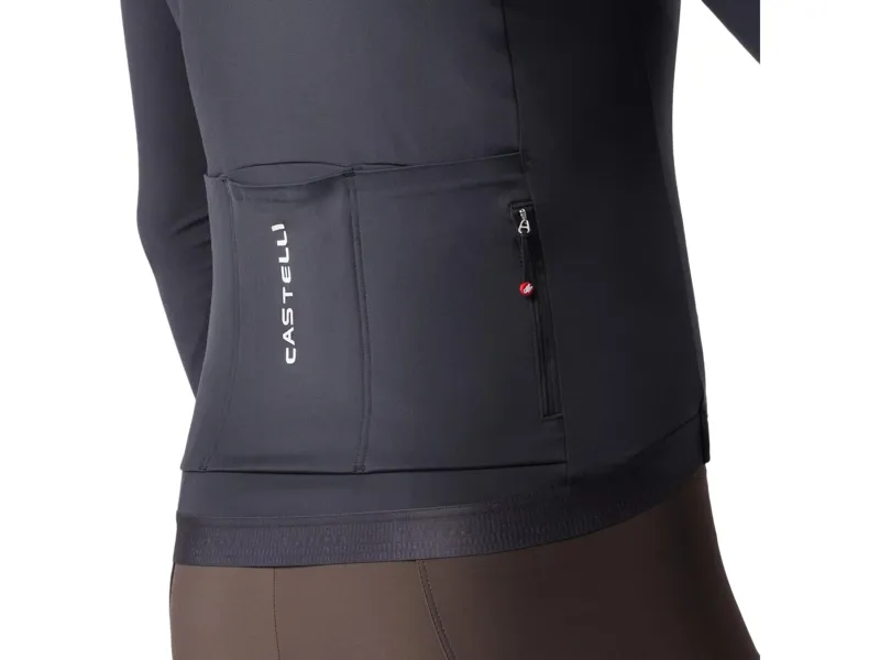 Castelli Espresso Thermal 2 Jersey in Black/White-3