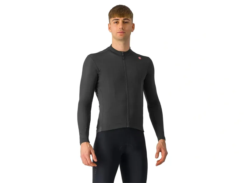 Castelli Espresso Thermal Long Sleeve Jersey in Light Black