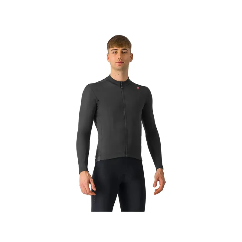 Balfes Bikes Castelli Espresso Thermal Long Sleeve Jersey in Light Black | Free postage over £30, £10 off first order, price match & 0% finance.