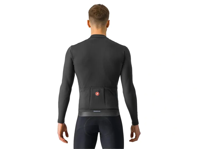 Castelli Espresso Thermal Long Sleeve Jersey in Light Black-1