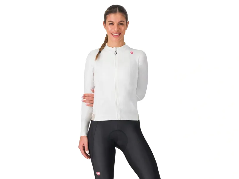 Castelli Espresso Thermal Women's Long Sleeve Jersey in Ivory/Silver Moon