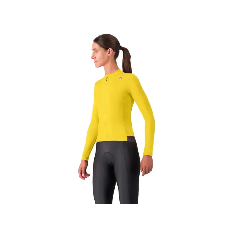 Balfes Bikes Castelli Espresso Thermal Women's Long Sleeve Jersey in Mango Mojito/Dark Grey | Free postage over £30, £10 off first order, price match & 0% finance.