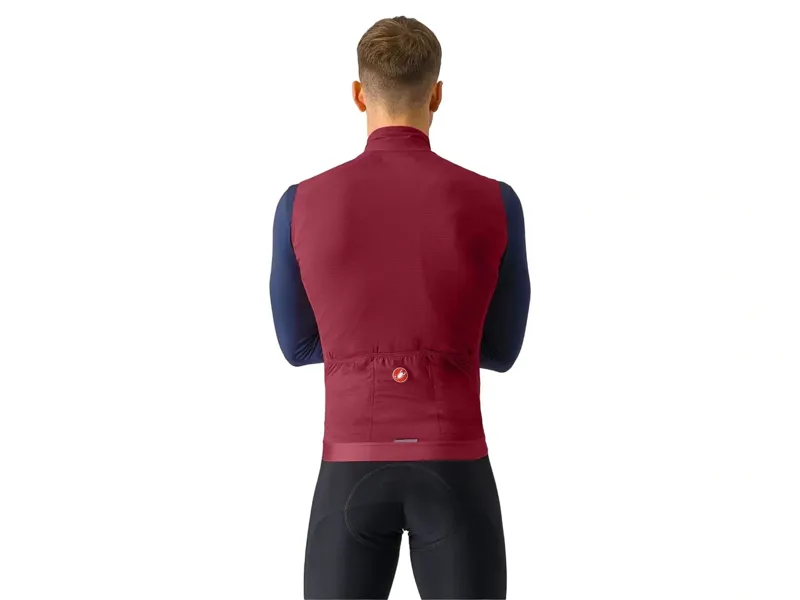 Castelli Espresso Vest in Deep Bordeaux-1