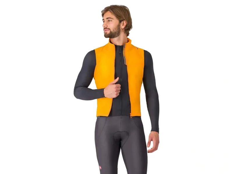 Balfes Bikes Castelli Espresso Vest in Vivid Orange/Dark Grey | Free postage over £30, £10 off first order, price match & 0% finance.