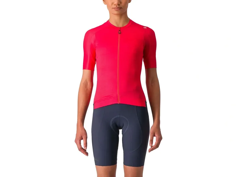 Castelli Espresso Women's Short Sleeve Jersey in Hibiscus/Grey