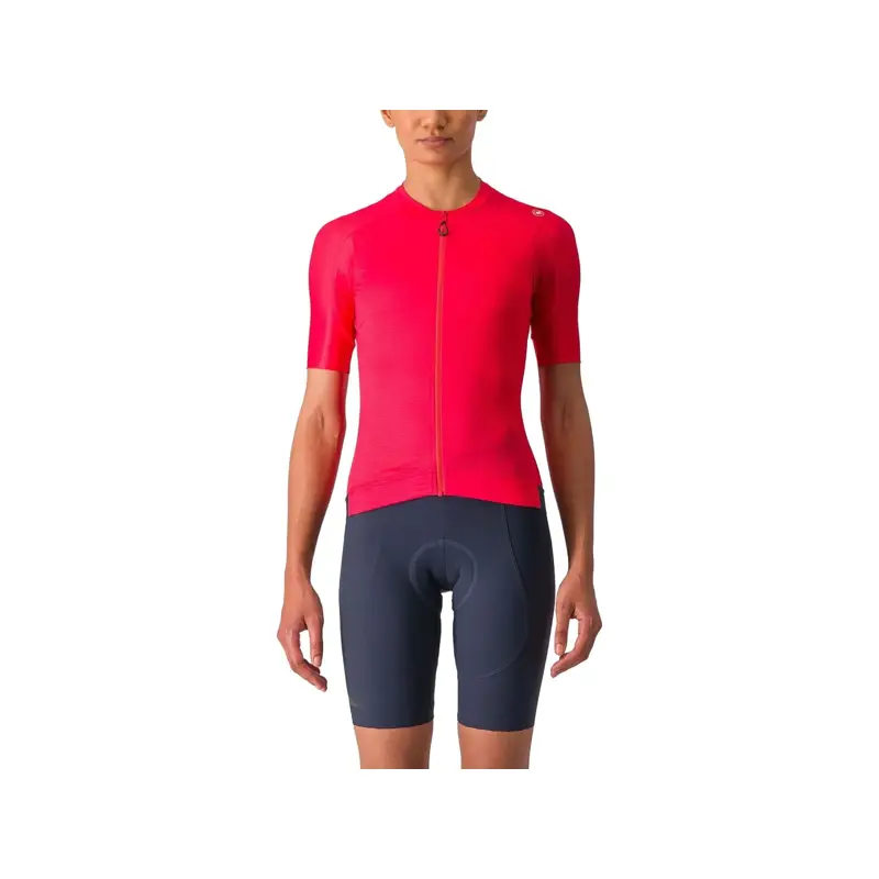 Balfes Bikes Castelli Espresso Women's Short Sleeve Jersey in Hibiscus/Grey | Free postage over £30, £10 off first order, price match & 0% finance.