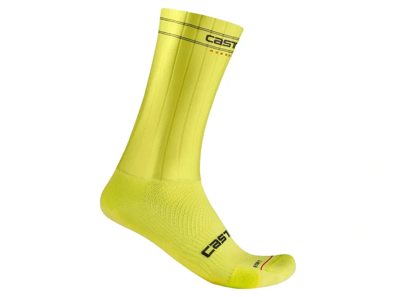 Castelli Fast Feet 3 Socks in Electric Lime