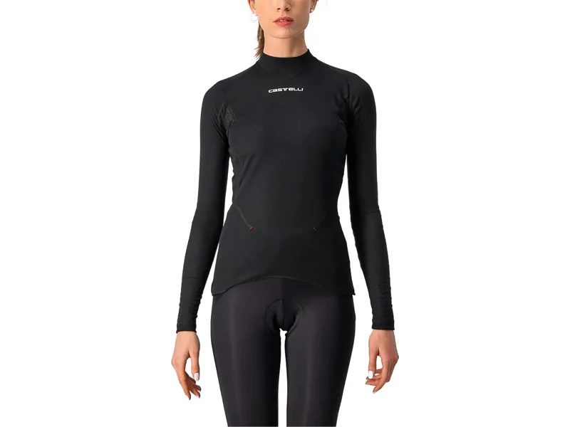 Balfes Bikes Castelli Flanders 2 Warm Women's Long Sleeve Base Layer in Black | Free postage over £30, £10 off first order, price match & 0% finance.
