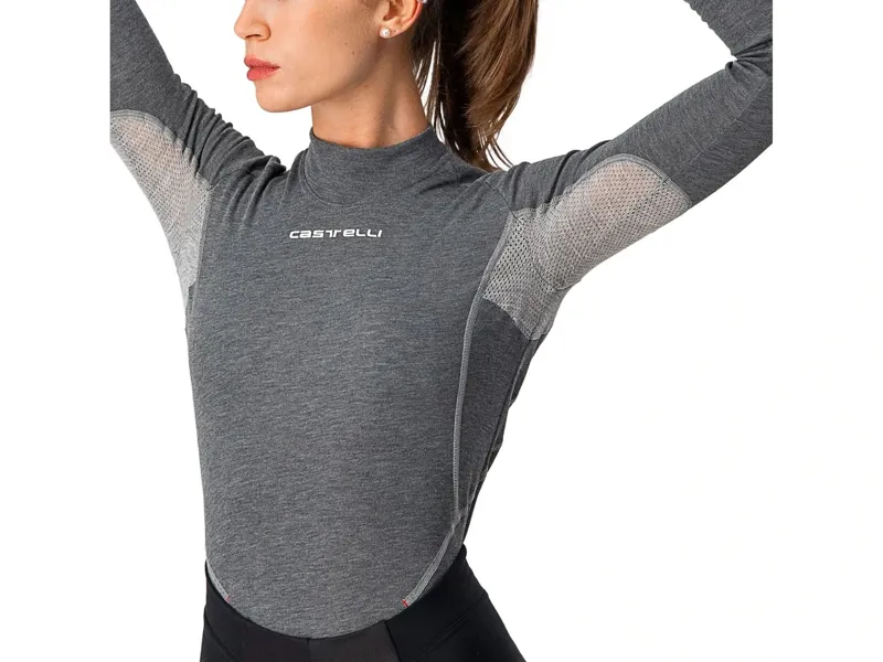 Castelli Flanders 2 Warm Women's Long Sleeve Base Layer in Grey-2