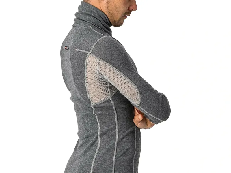 Castelli Flanders Warm High Neck Long Sleeve Base Layer in Grey-4