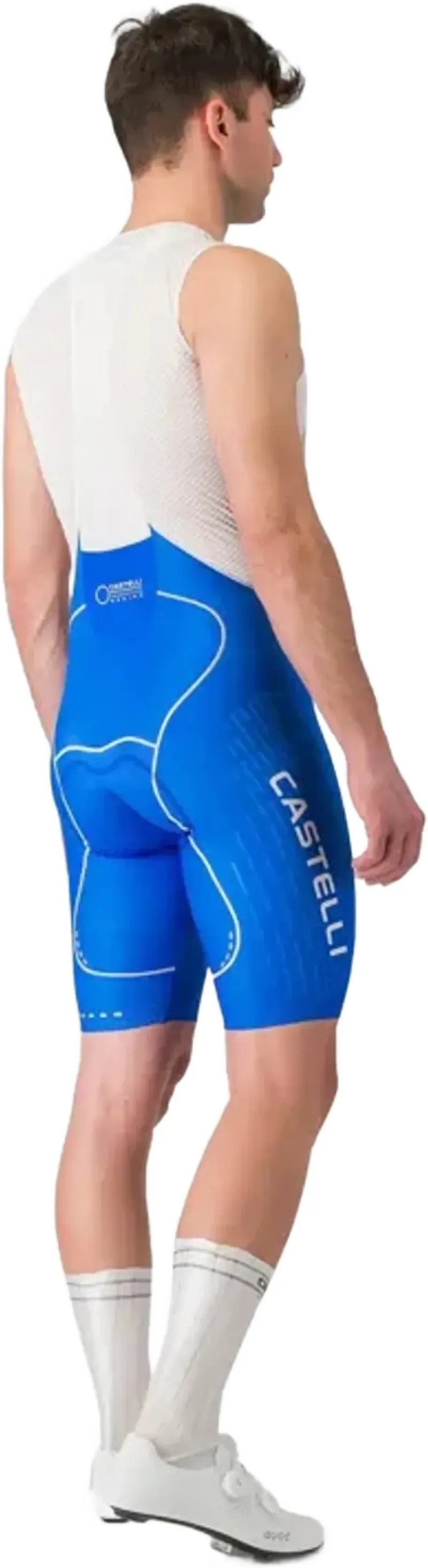 Castelli Free Aero Race S Kit Bib Short in Azzurro Italia/Silver Grey-1