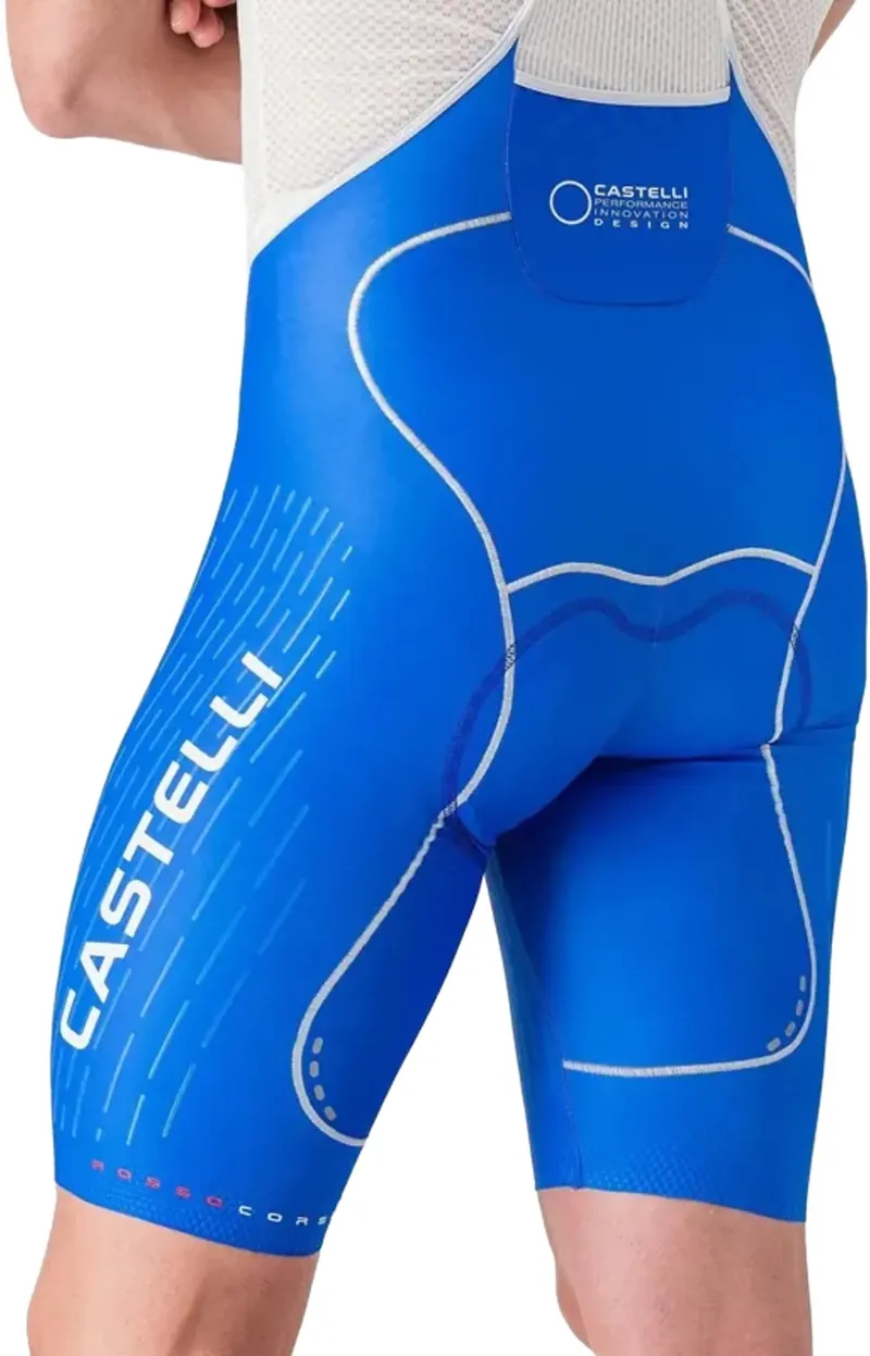 Castelli Free Aero Race S Kit Bib Short in Azzurro Italia/Silver Grey-7