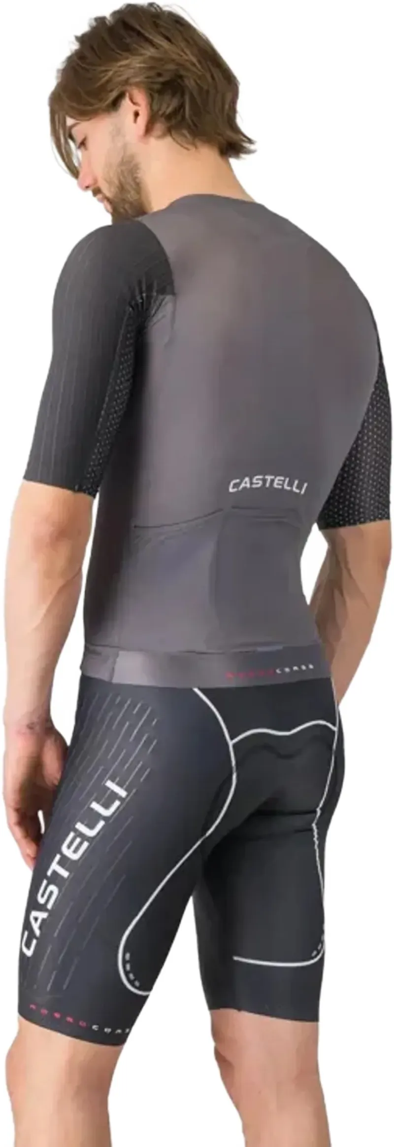 Castelli Free Aero Race S Kit Bib Short in Black/White-4