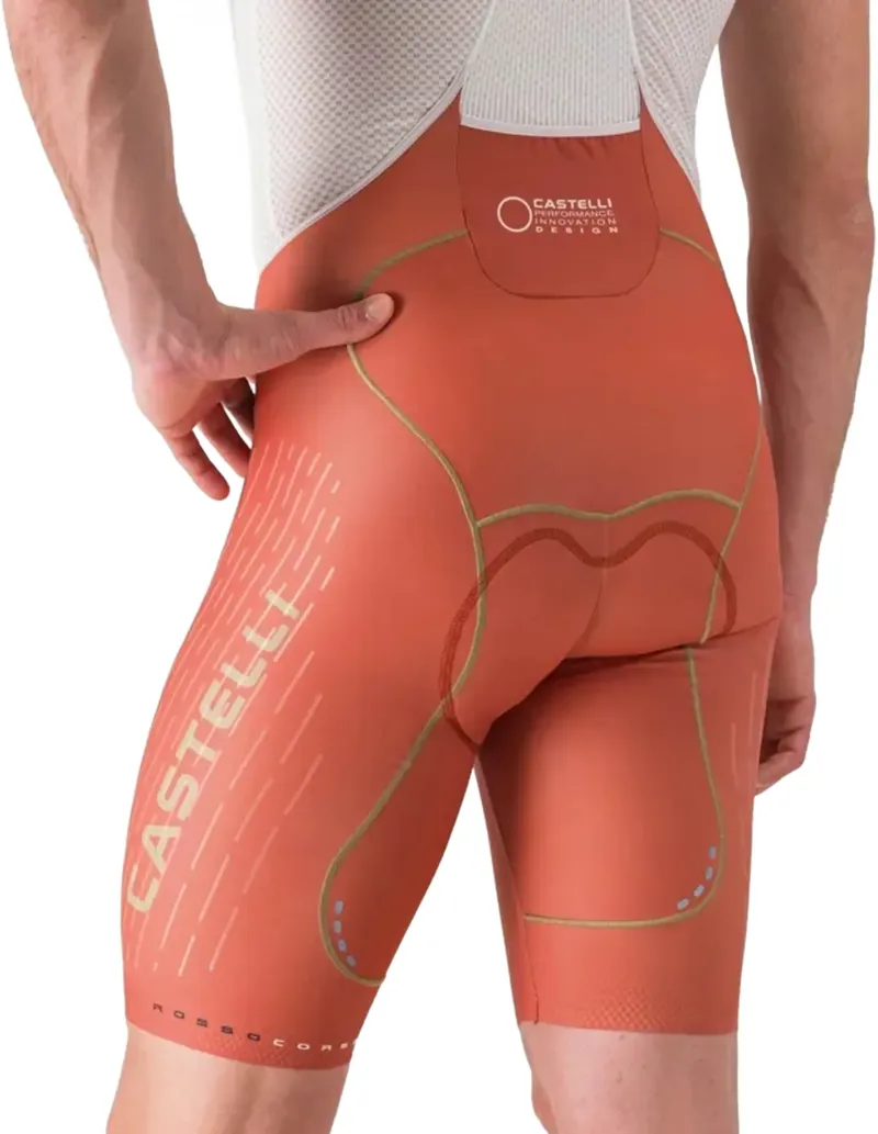 Castelli Free Aero Race S Kit Bib Short in Paprika/Elmwood-7