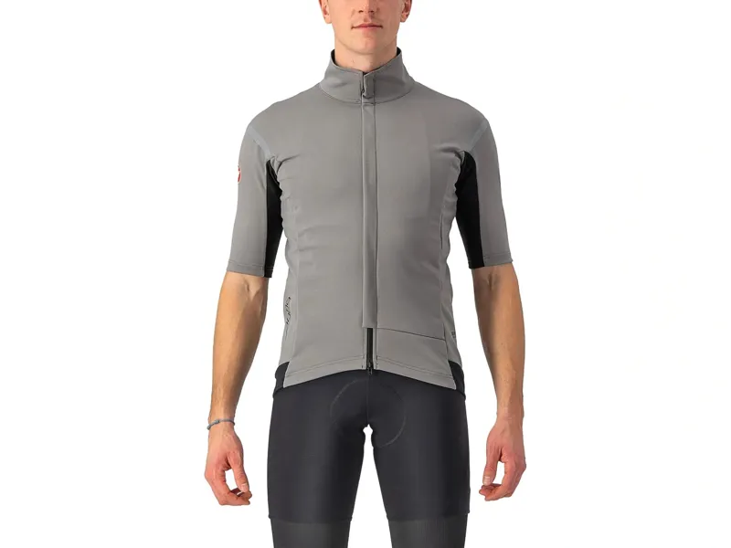 Balfes Bikes Castelli Gabba RoS 2 Short Sleeve Jersey in Nickel Grey/TravertineGrey | Free postage over £30, £10 off first order, price match & 0% finance.