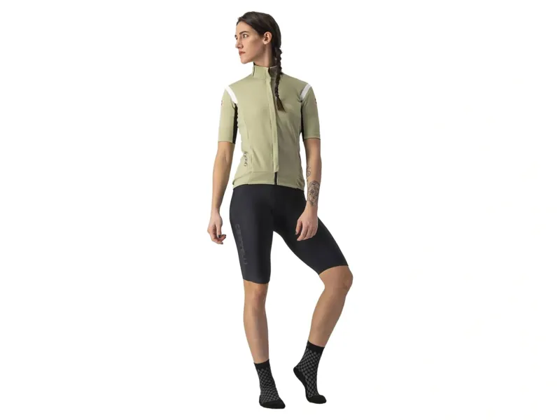 Castelli Gabba RoS 2 Short Sleeve Women's Jersey in Green Tea/Chalk-7
