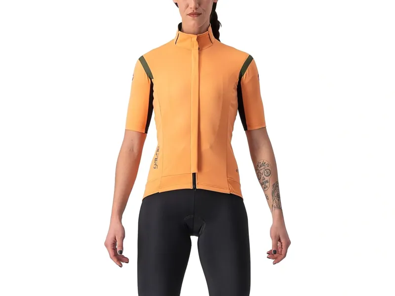 Castelli Gabba RoS 2 Short Sleeve Women's Jersey in Melon/MilitaryGreen