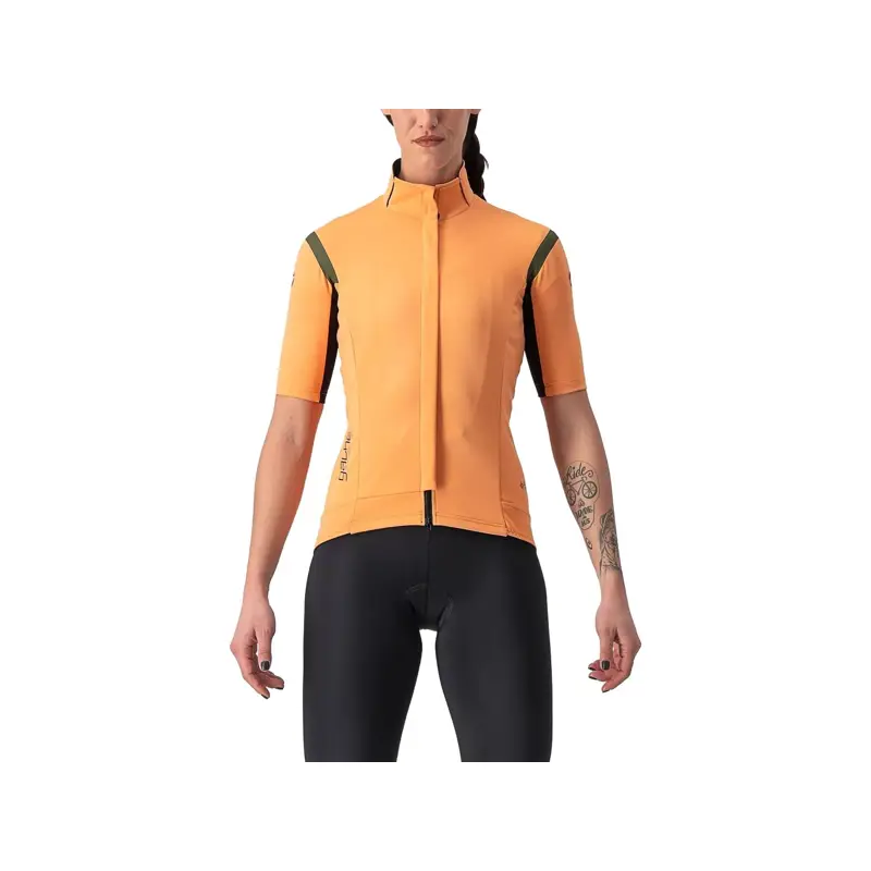Balfes Bikes Castelli Gabba RoS 2 Short Sleeve Women's Jersey in Melon/MilitaryGreen | Free postage over £30, £10 off first order, price match & 0% finance.