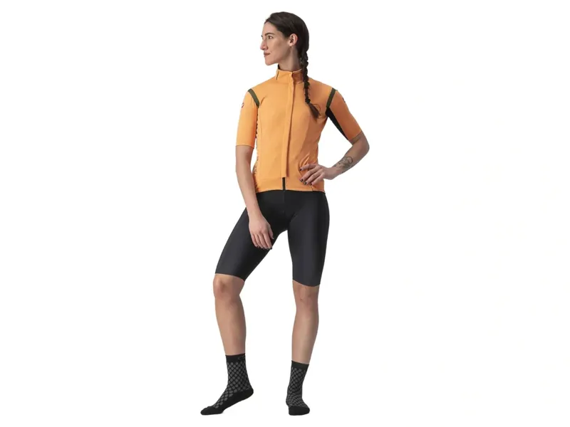 Castelli Gabba RoS 2 Short Sleeve Women's Jersey in Melon/MilitaryGreen-6