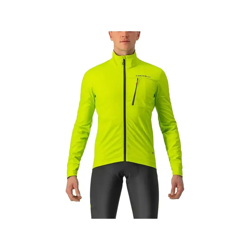 Balfes Bikes Castelli Go Mens Jacket in Electric Lime/Black | Free postage over £30, £10 off first order, price match & 0% finance.