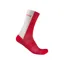 Castelli Logo 18 Merino Socks in Red/White