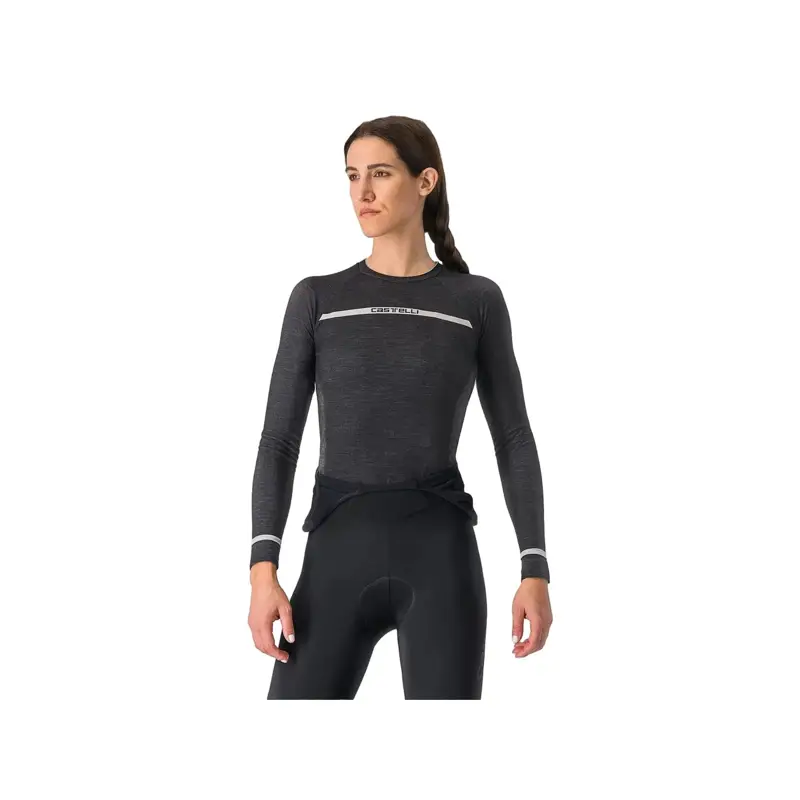 Balfes Bikes Castelli Merino Seamless Women's Base Layer in Black | Free postage over £30, £10 off first order, price match & 0% finance.