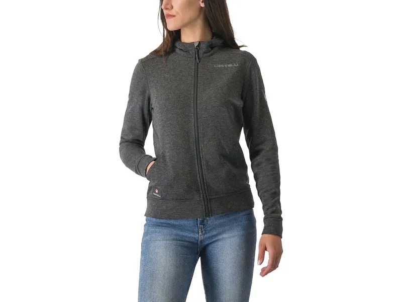 Balfes Bikes Castelli Milano 2 Full Zip Women's Fleece in Grey | Free postage over £30, £10 off first order, price match & 0% finance.