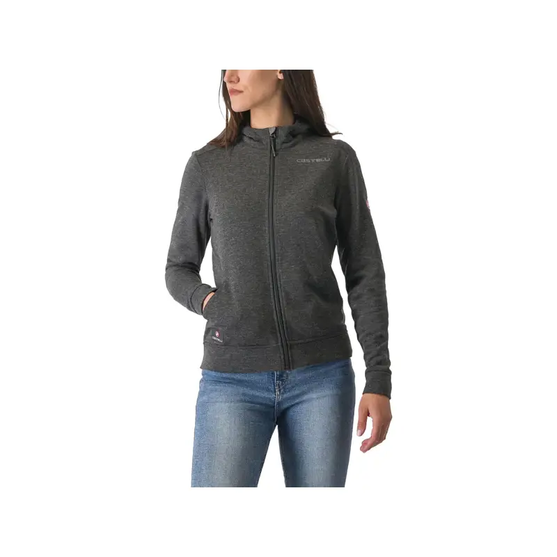 Balfes Bikes Castelli Milano 2 Full Zip Women's Fleece in Grey | Free postage over £30, £10 off first order, price match & 0% finance.