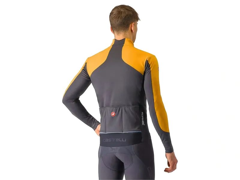 Castelli Perfetto Air Jacket in Vivid Orange/Dark Grey-1