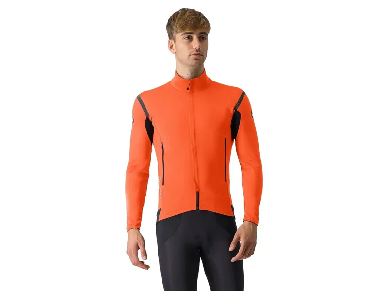 Castelli Perfetto RoS 2 Jacket in Brilliant Orange/Silver Reflex