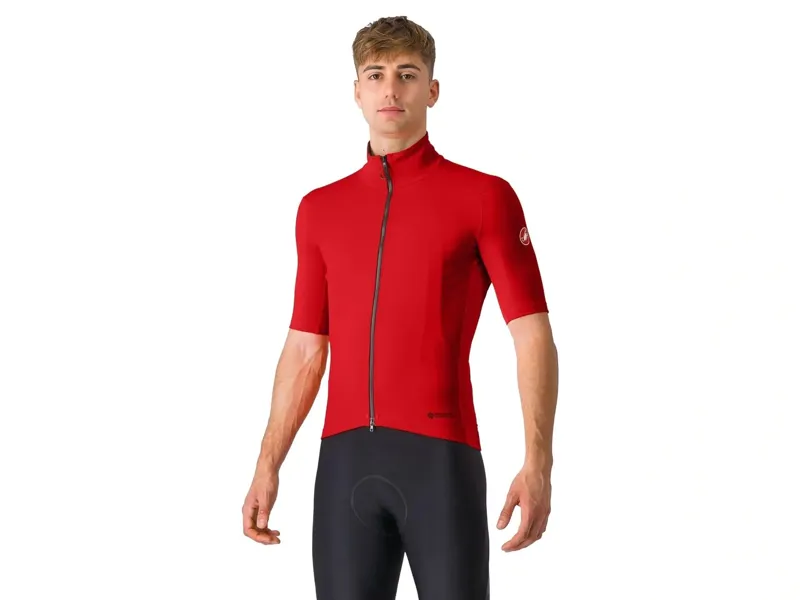 Balfes Bikes Castelli Perfetto RoS 2 Wind Short Sleeve Jersey in Rich Red | Free postage over £30, £10 off first order, price match & 0% finance.