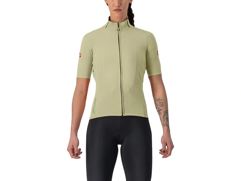 Balfes Bikes Castelli Perfetto RoS 2 Women's Wind Short Sleeve Jersey in Green Tea | Free postage over £30, £10 off first order, price match & 0% finance.