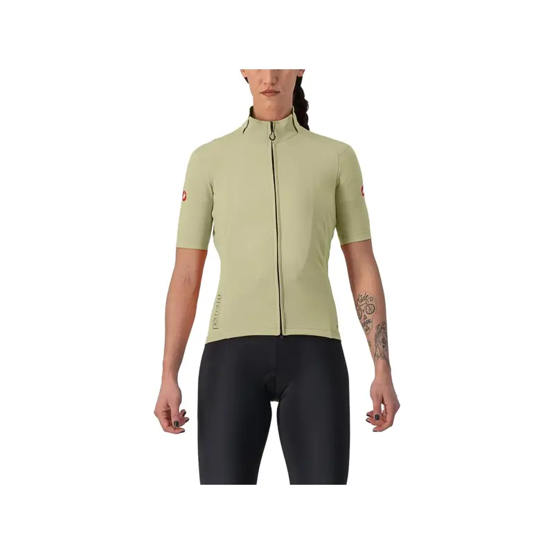 Balfes Bikes Castelli Perfetto RoS 2 Women's Wind Short Sleeve Jersey in Green Tea | Free postage over £30, £10 off first order, price match & 0% finance.