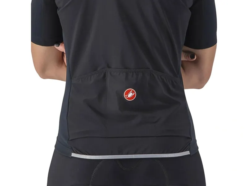 Castelli Perfetto RoS 2 Women's Wind Short Sleeve Jersey in Light Black-2