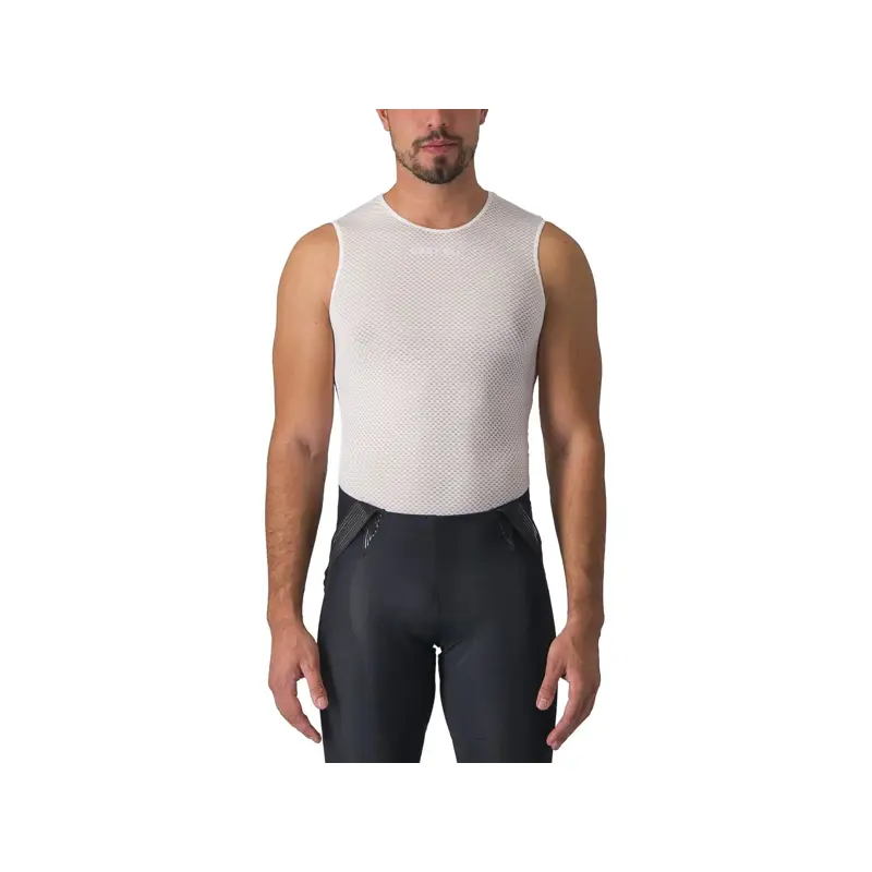 Balfes Bikes Castelli Pro Mesh 2.0 Sleeveless Base Layer in White | Free postage over £30, £10 off first order, price match & 0% finance.