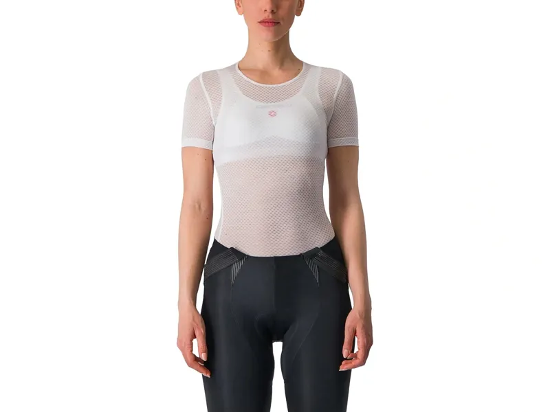 Castelli Pro Mesh Women's Short Sleeve Base Layer in White