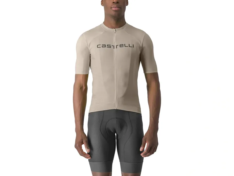 Castelli Prologo Lite Short Sleeve Jersey in Clay/Gunmetal Grey