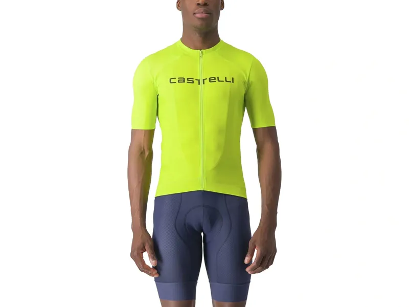 Castelli Prologo Lite Short Sleeve Jersey in Electric Lime/Green
