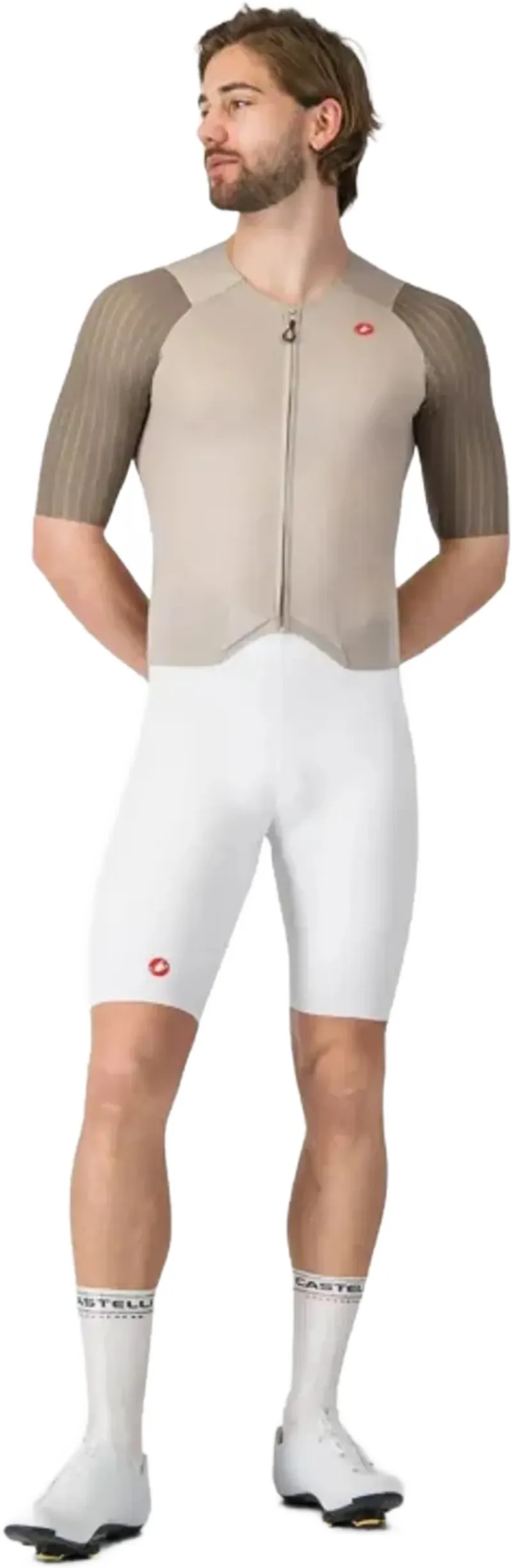 Castelli Sanremo S Speed Suit in Clay/White-1