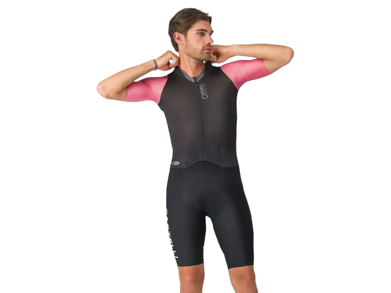 Castelli - Saturday Morning Skinsuit - Black/Rosa Giro/Smoky Grey