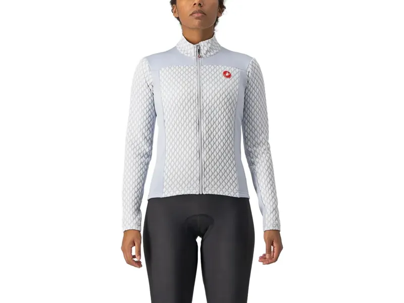 Balfes Bikes Castelli Sfida 2 Women's Long Sleeve Jersey in Silver Grey/White | Free postage over £30, £10 off first order, price match & 0% finance.