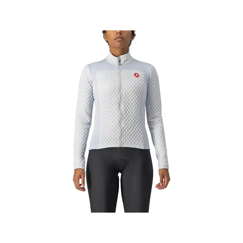 Balfes Bikes Castelli Sfida 2 Women's Long Sleeve Jersey in Silver Grey/White | Free postage over £30, £10 off first order, price match & 0% finance.